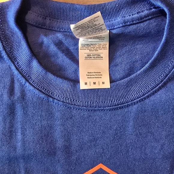 BLACK HD RIDERS LIMITED EDITION T SHIRT Royal Blue WITH ORANGE SCREEN (N… - Picture 3 of 4
